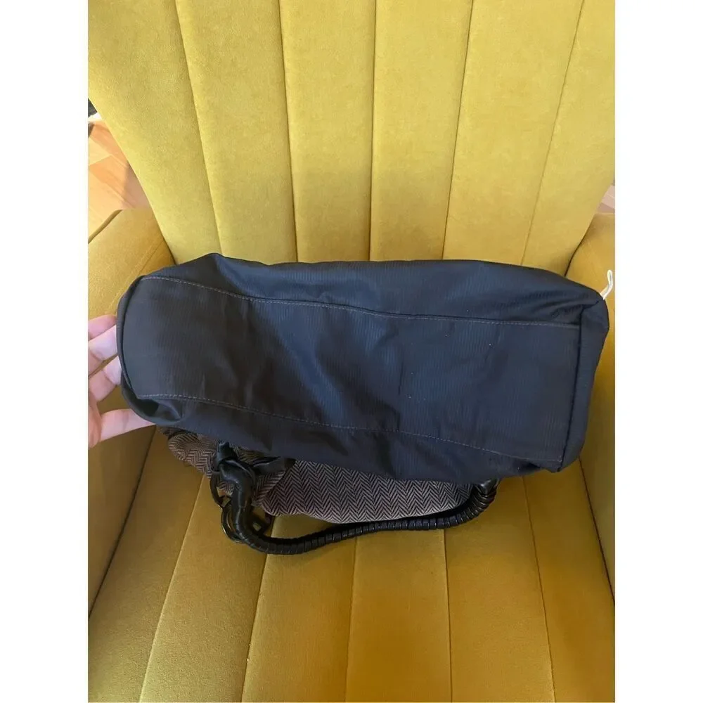 Giorgio Armani vintage fabric with Leather Hand Bag
